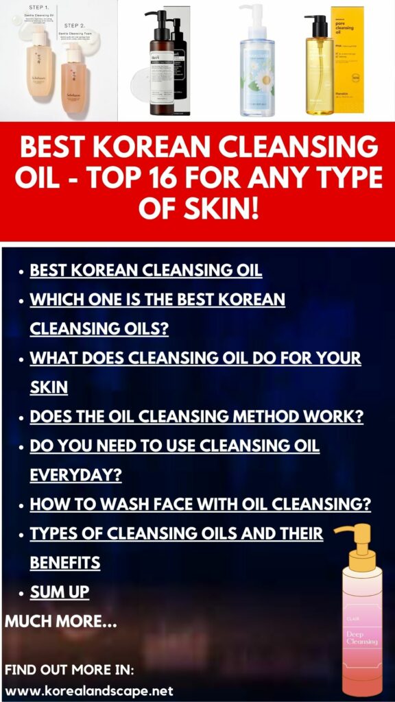 best korean cleansing oil