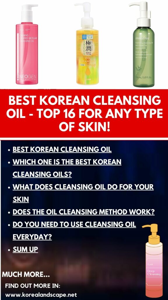 best korean cleansing oil