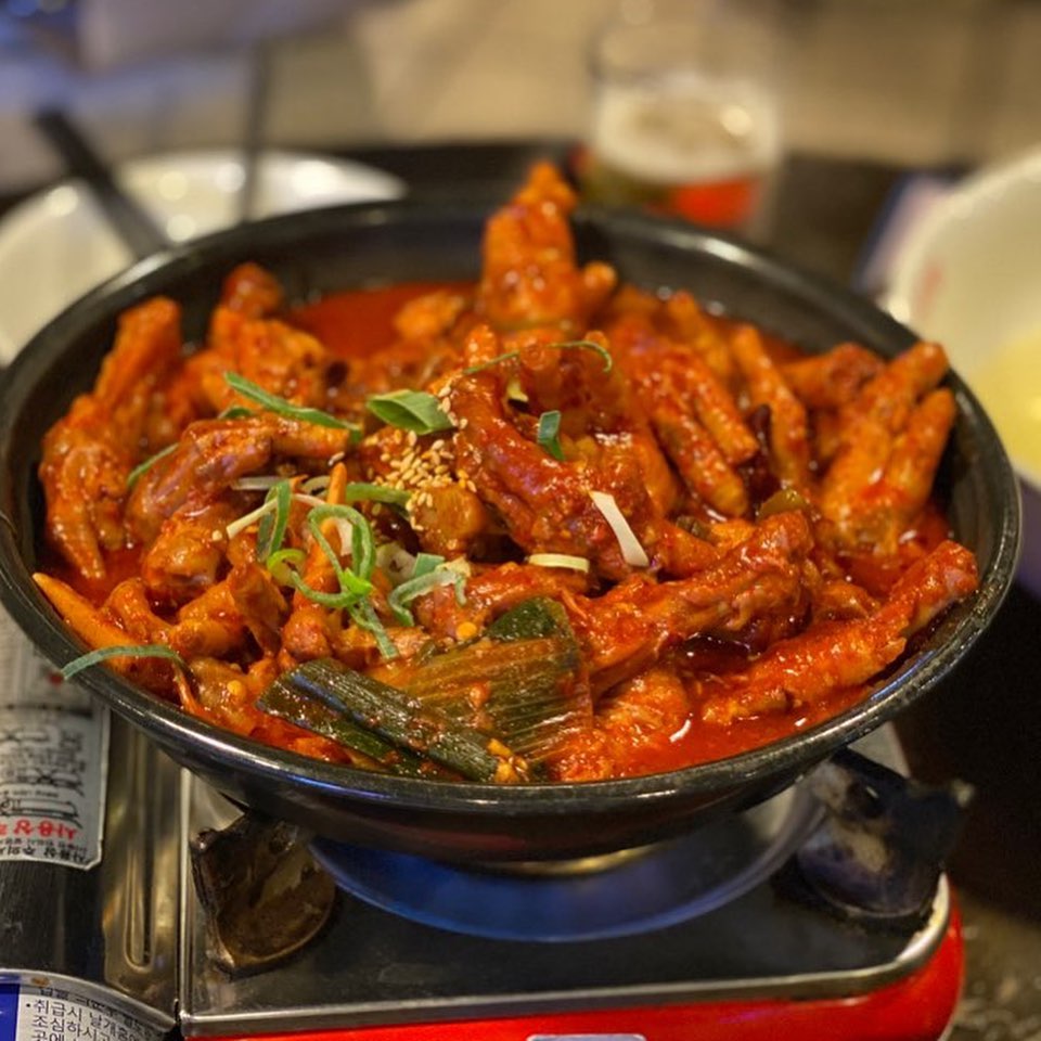 korea street food dalkbal chicken feet