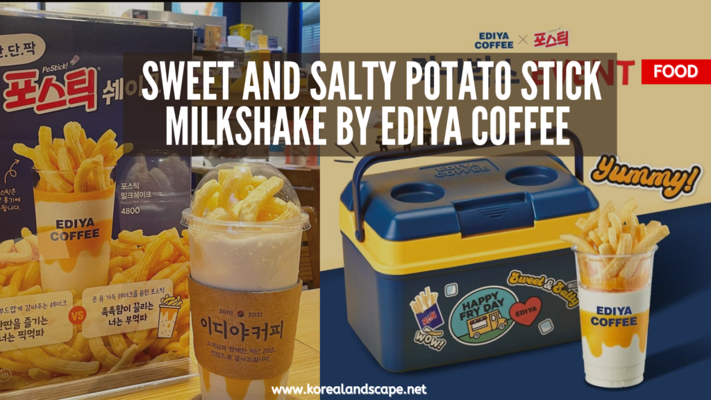 Postick, Sweet and Salty Potato Stick Milkshake by Ediya and Nongshim