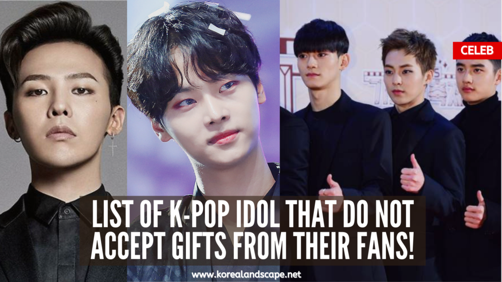 kpop idol do not receive gifts