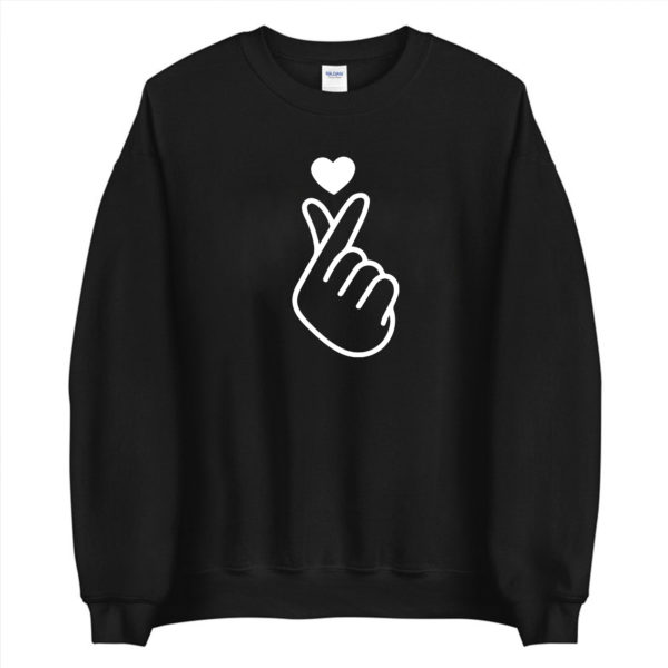 finger heart sweatshirt