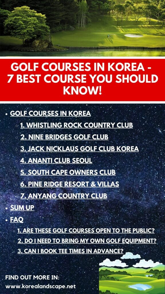 Golf Courses in Korea